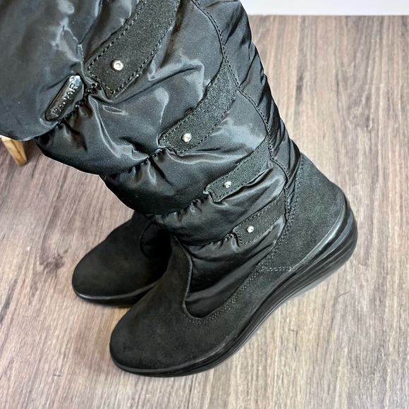 * Pajar | Faux Shearling Lined Quilted Nylon/Suede Mid Calf Boot Black 38/7-7.5 - Picture 16 of 16